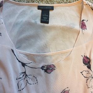 Limited sheer long-sleeve flowered shirt